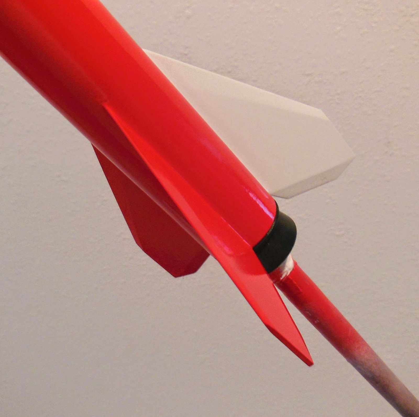 Model Rocket Building Estes Black Brant III, Part 14, White Background