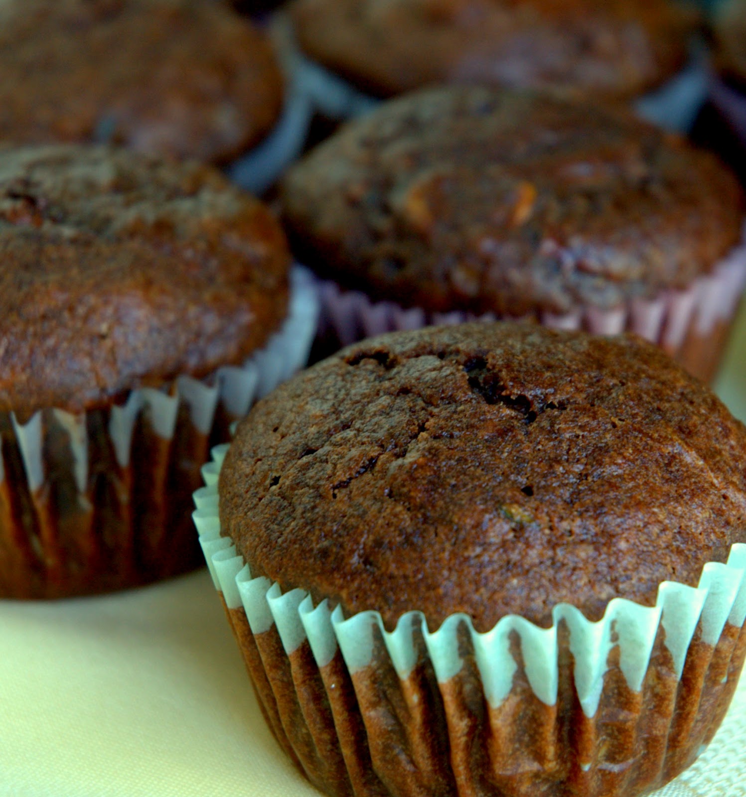 Spice Girl Chocolate Zucchini Muffins