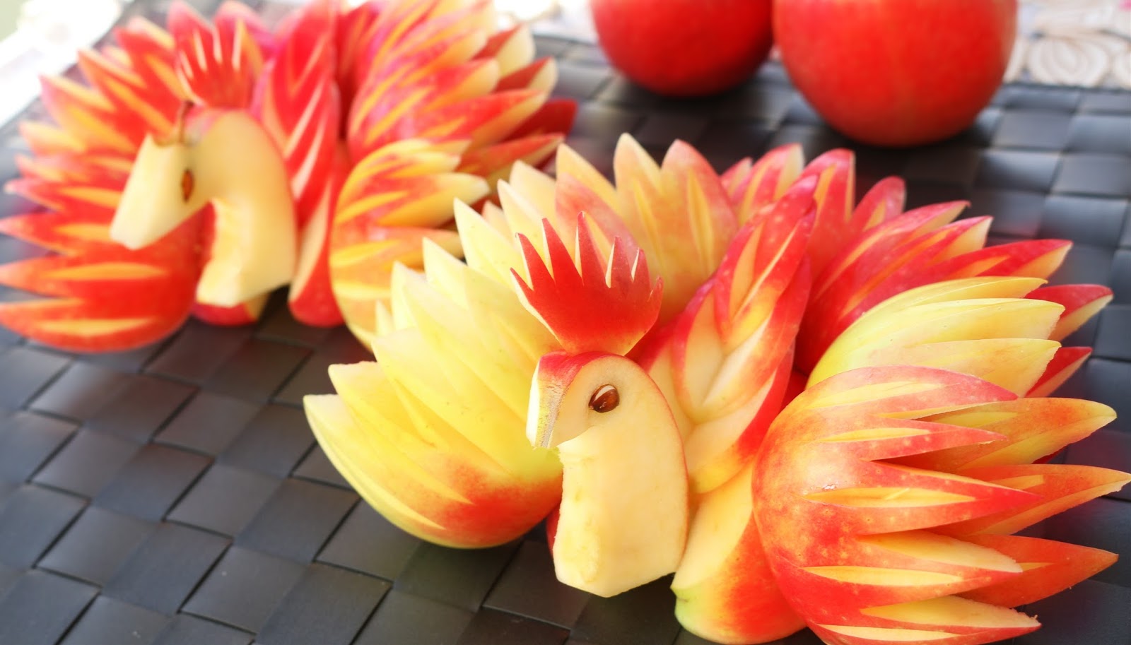 Josephine's Recipes How To Make Apple Decoration Apple Food Art