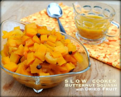 Slow Cooker Butternut Squash Recipe with Ginger & Dried Fruit