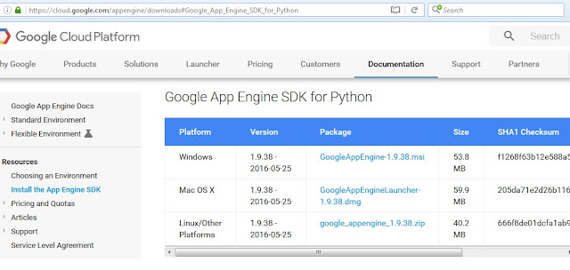 install google app engine sdk python