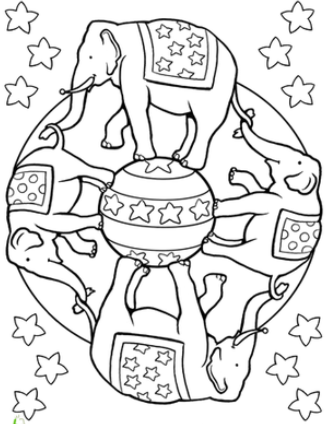 mandala elephant coloring pages easy - photo #25