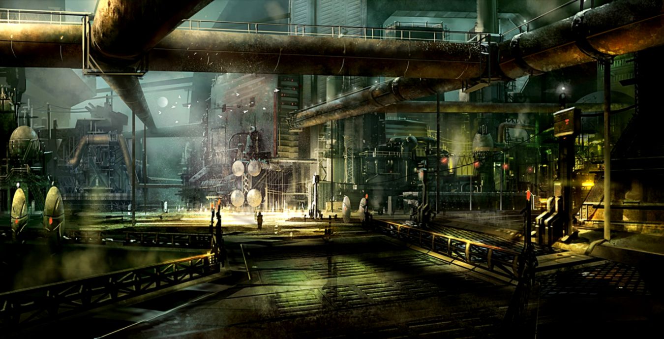 Industrial Zone   Digital paintings Illustrations Sci fiCoolvibe