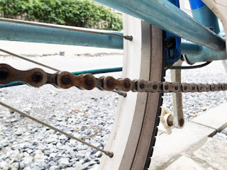 錆の進行を止める為にもチェーンのメンテナンスを実施