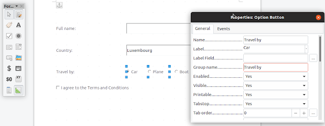 LibreOffice edit option buttons radio buttons group LibreOffice edit option buttons radio buttons group
