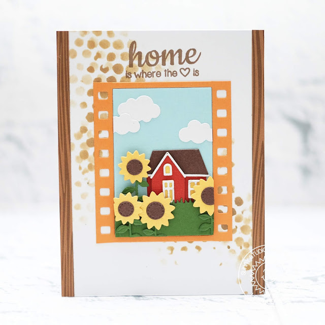Sunny Studio Stamps: Fall Flicks Filmstrip Comic Strip Everday Dies Home Is Where The Heart Is Card by Lexa Levana