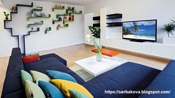Дизайн интерьера квартиры, где царствуют непривычные цвета и левитирующая мебель