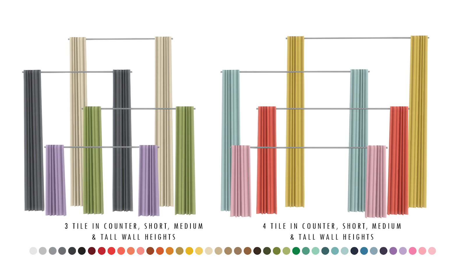 Simsational Designs Drapery Delights Curtain Set