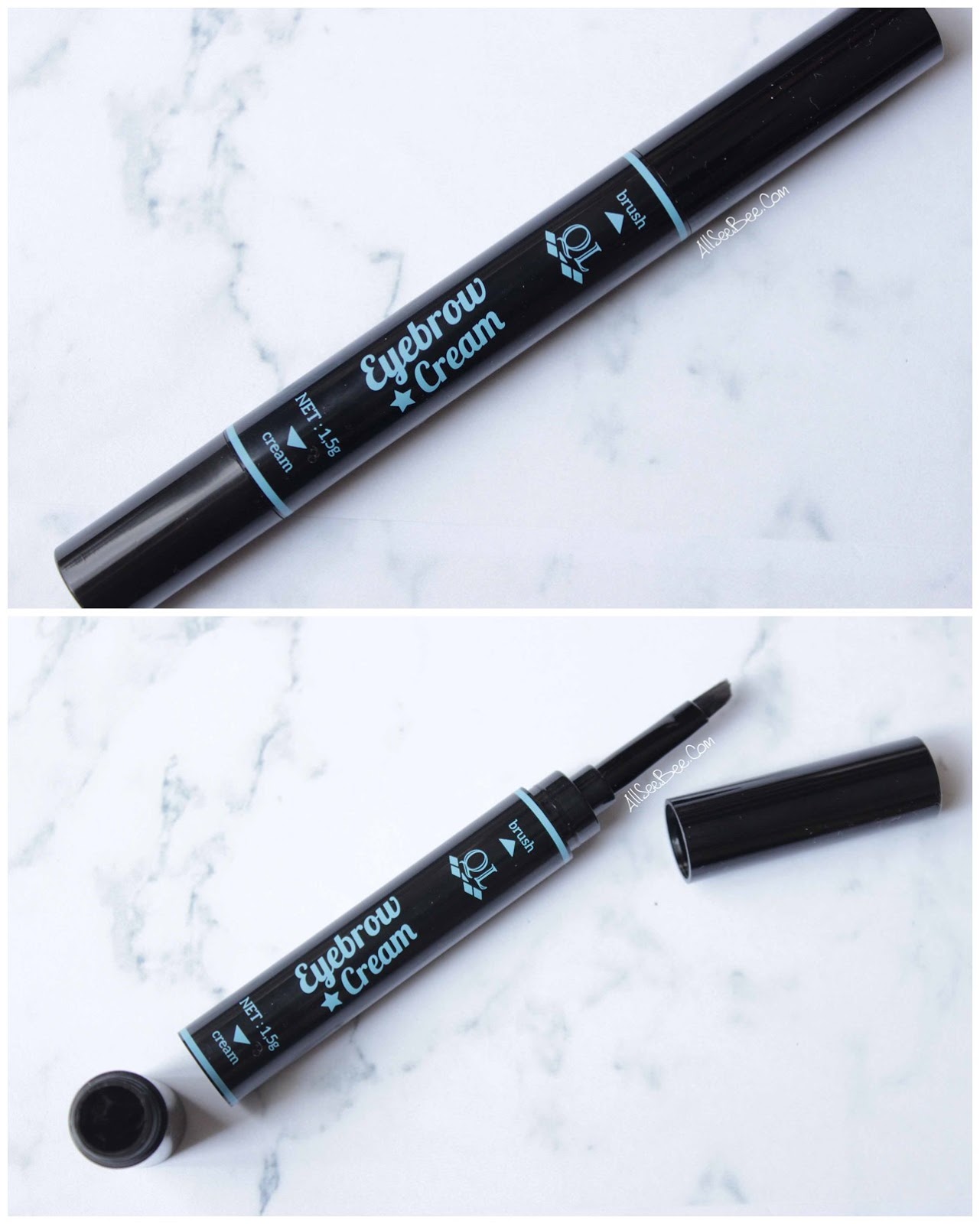 REVIEW+FIRST IMPRESSION Eyebrow cream and Mascara by QL 