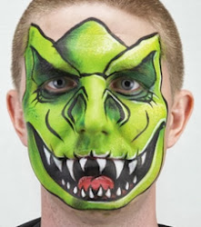 face painting rex trex dinosaur easy