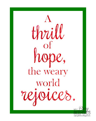 The Weary World Rejoices Christmas printable