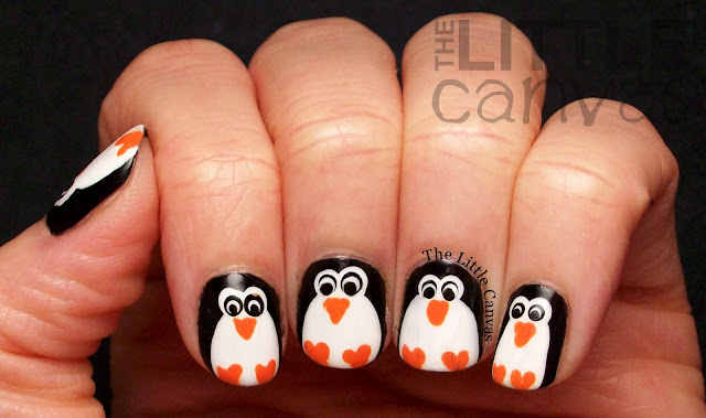 7. Fun and Easy Penguin Nail Art - wide 1