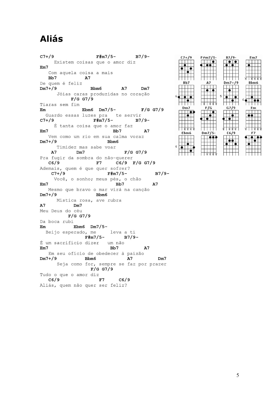HarmoniaGeral Djavan Aliás Cifra/Partitura