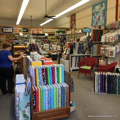 interior of Cloth Carousel quilting shop in Winters, California