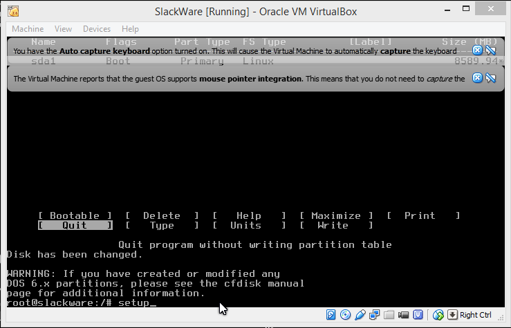 tentang komputer dan jaringan: cara menginstal slackware di virtualbox