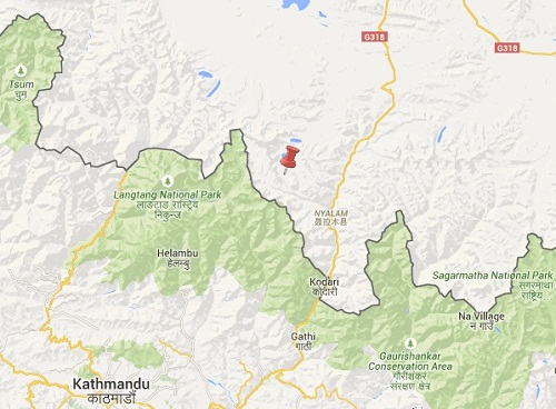 sindhupalchowk tibet earthquake epicenter