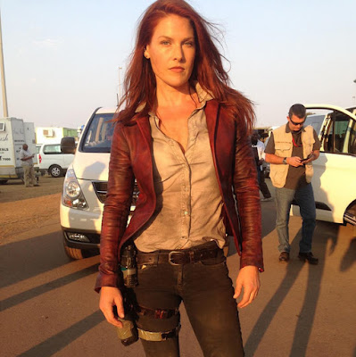Photo of Ali Larter on the set of Resident Evil The Final Chapter