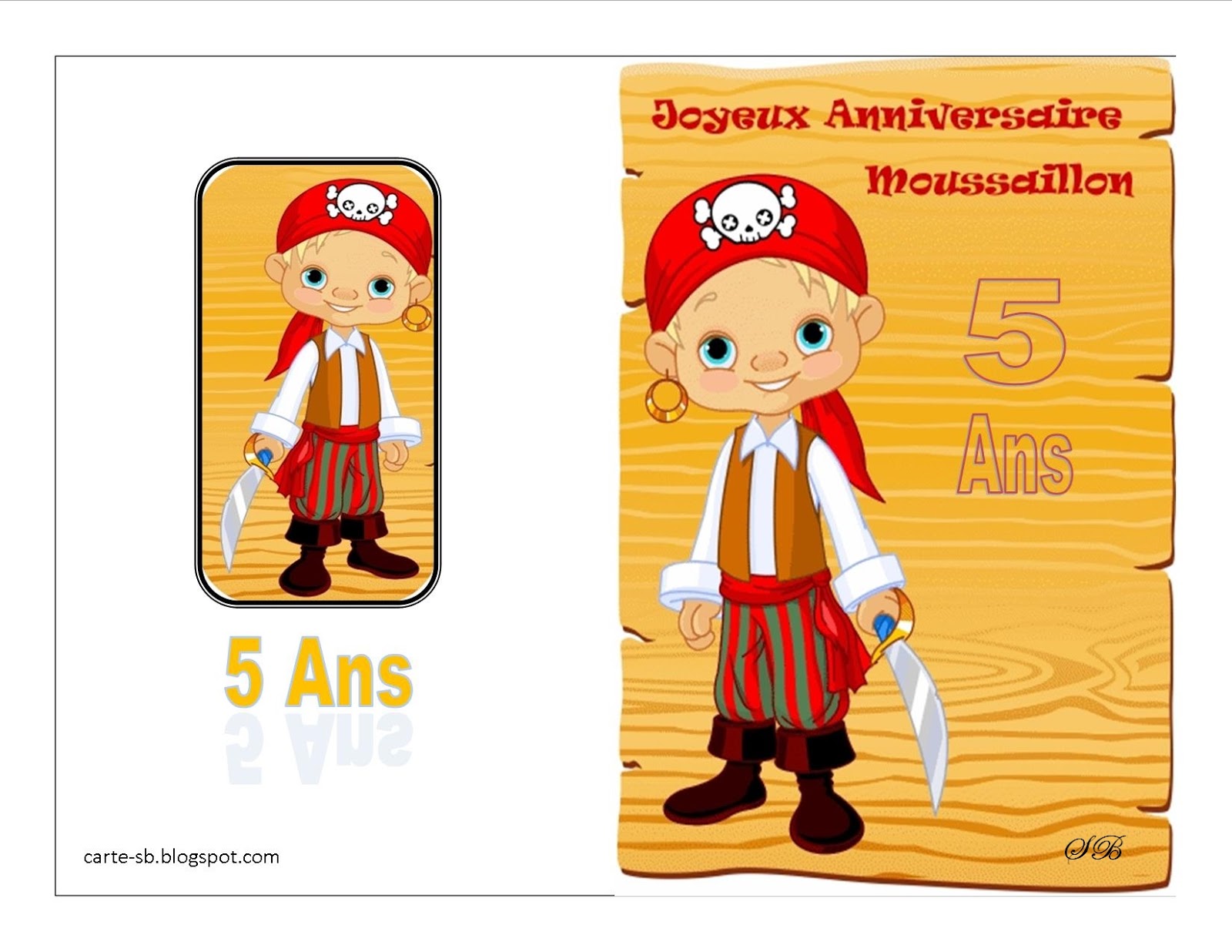 Carte gratuite à imprimer carte anniversaire 5 ans à imprimer