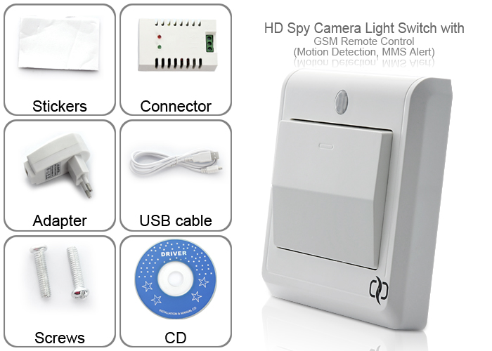 All about my Item listing on Ebay HD Spy Camera Light Switch with GSM