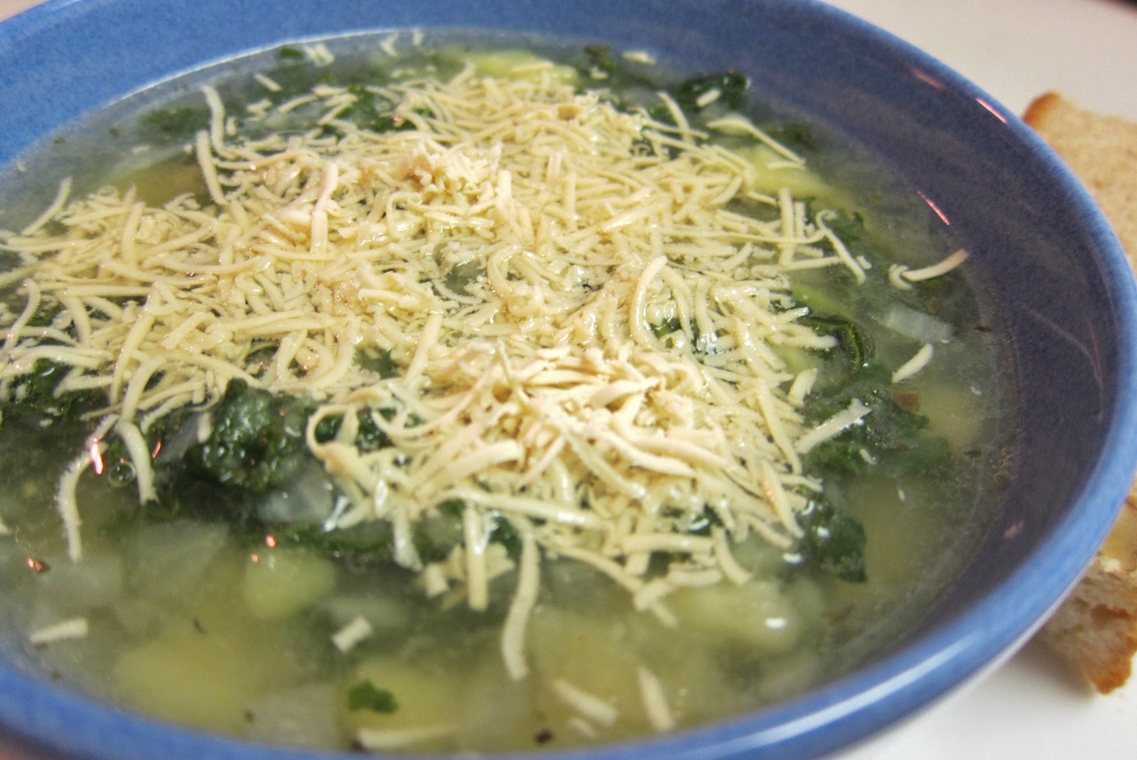 The Vegan Chronicle PotatoKale Soup with Cheese