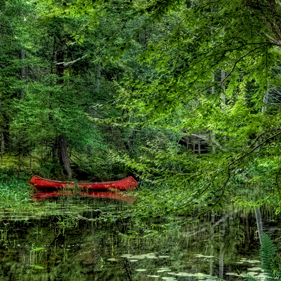 Adirondack Photography Canoe on the Shore