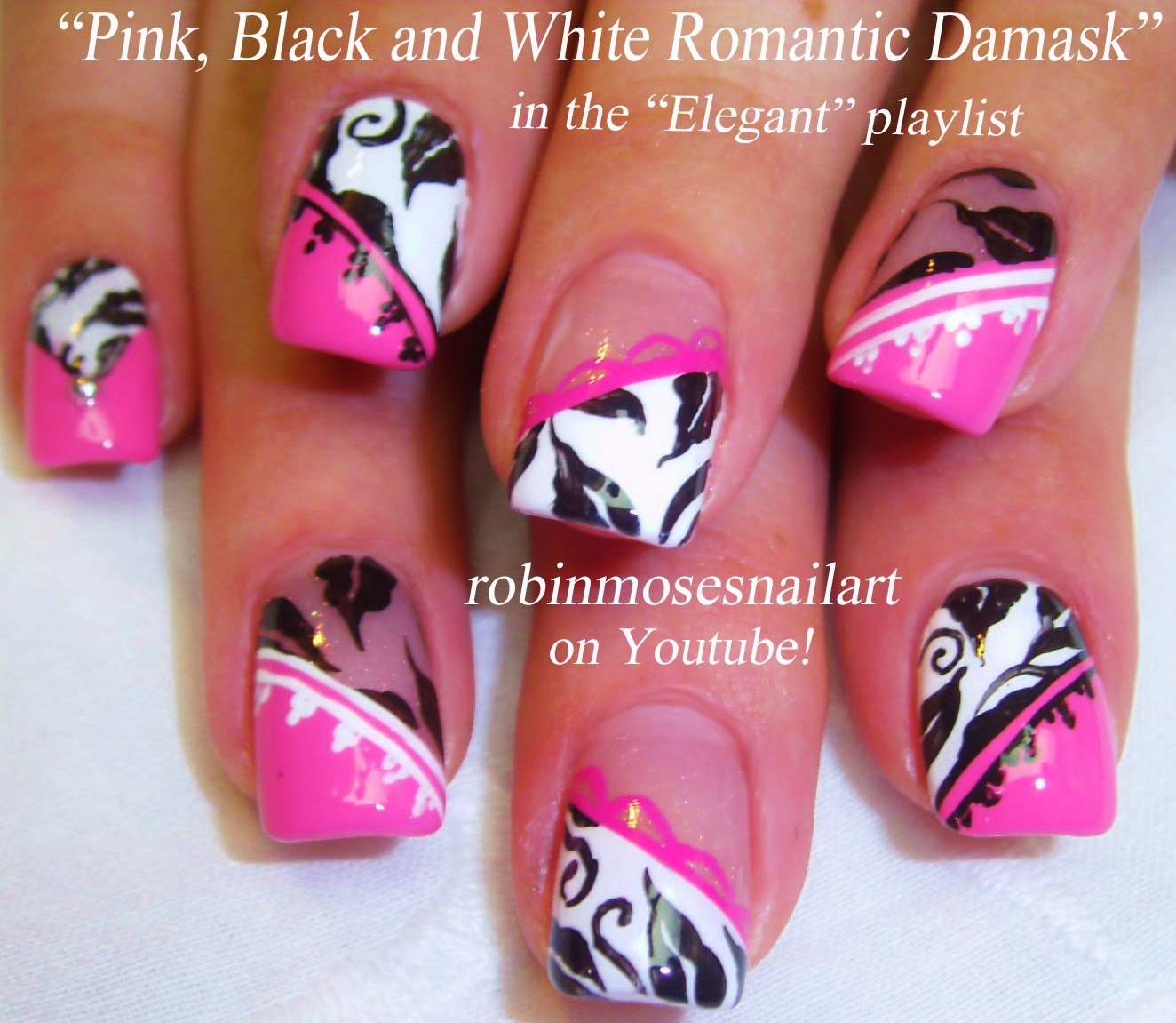 Nail Art by Robin Moses "easy flower nails" "flower nails" "nail art