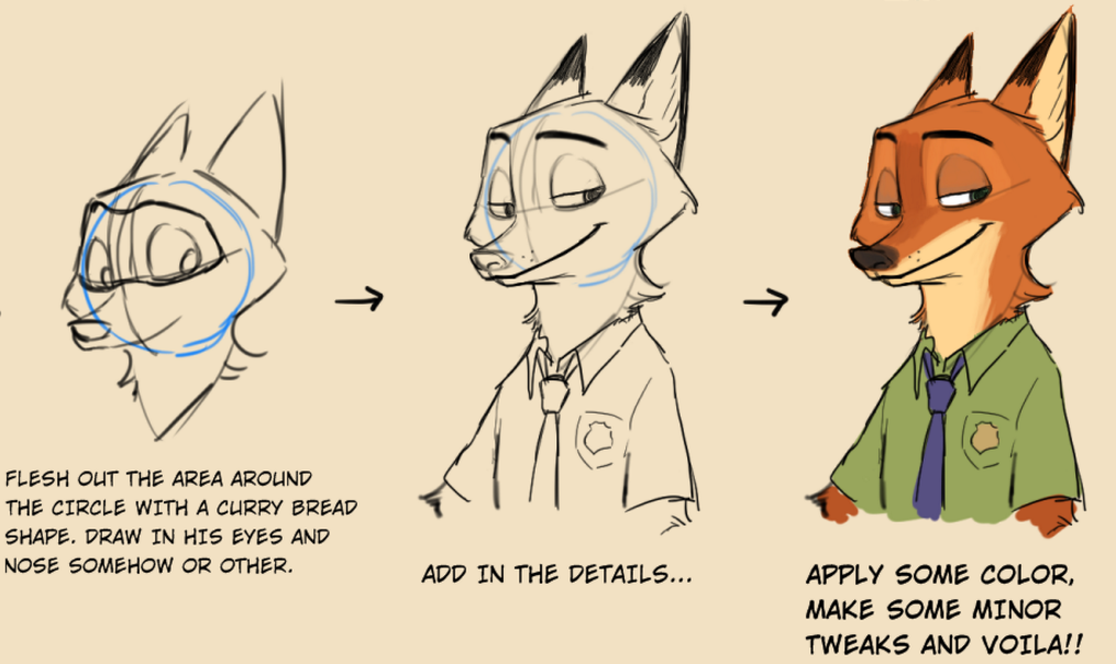 How to Draw Nick and Judy! (Original by Yudukichi) – Zootopia News Network
