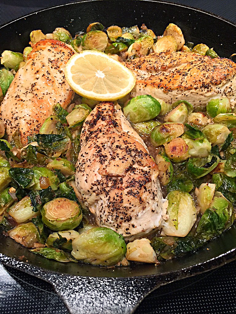 Boots Up Y'all Baked Lemon Chicken & Brussel Sprouts