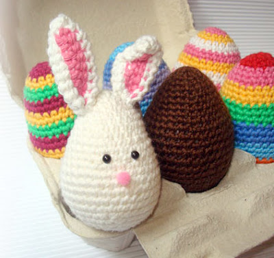 Amigurumi crochet bunny easter egg