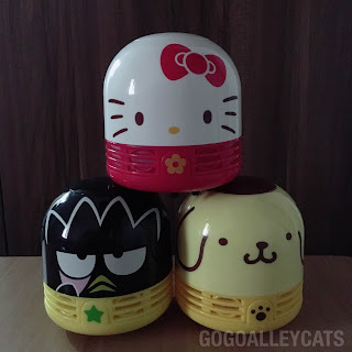 Sanrio and Friends Mini Desktop Cleaners - gogoalleycats.blogspot.com Sanrio Hello Kitty Bad Badtz Maru and Pompompurin Desktop Cleaners