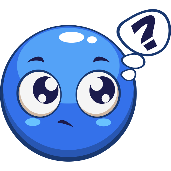 Blue Questioning Smiley | Symbols & Emoticons