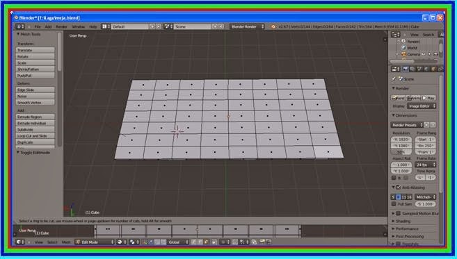 5. untuk membuat kaki mejanya, kitaharus menyeleksi dulu