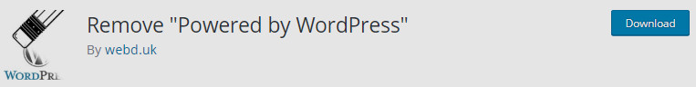 Remove Powered by WordPress