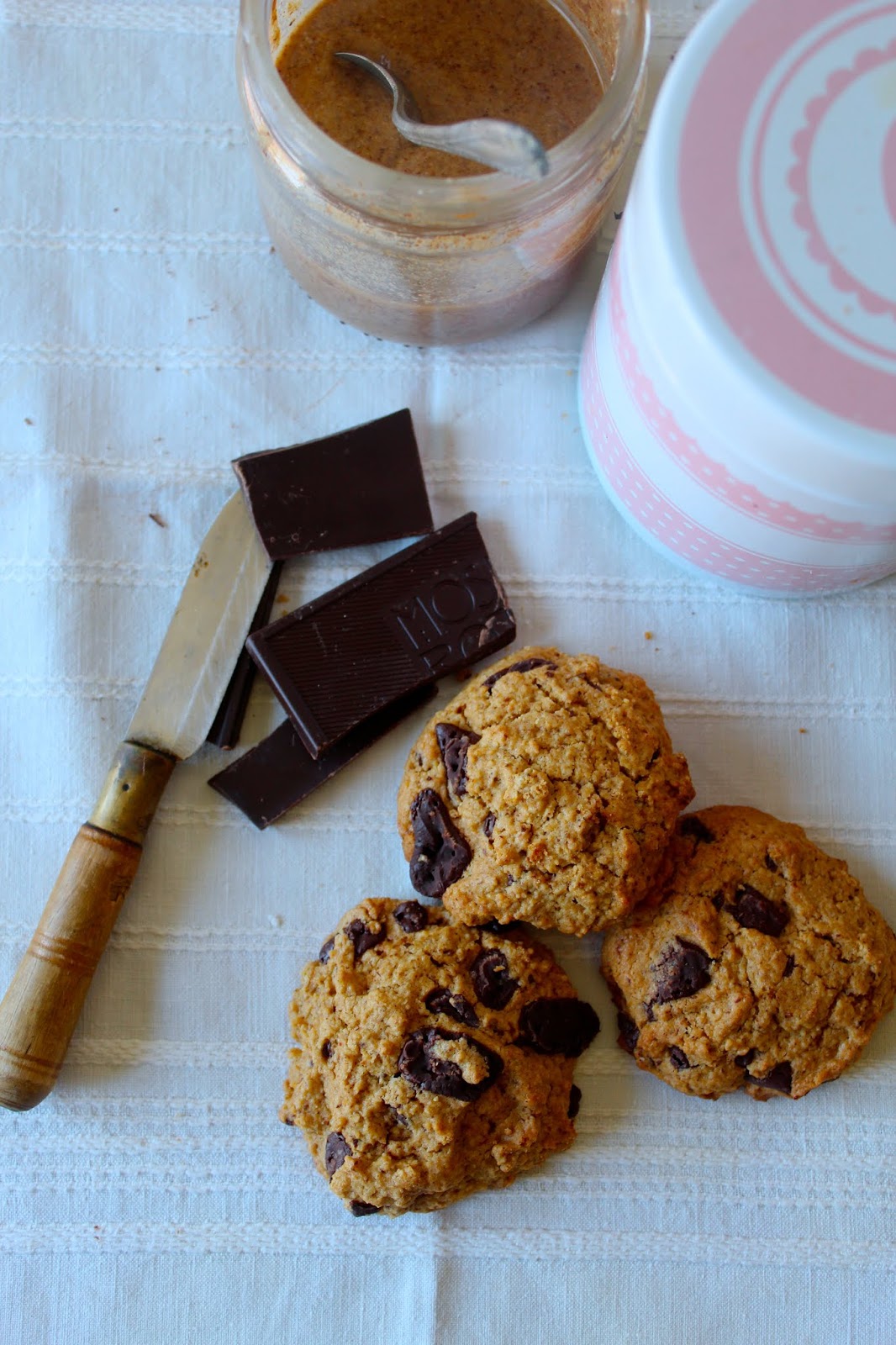 Cookies de Aveia, Amêndoa e Chocolate