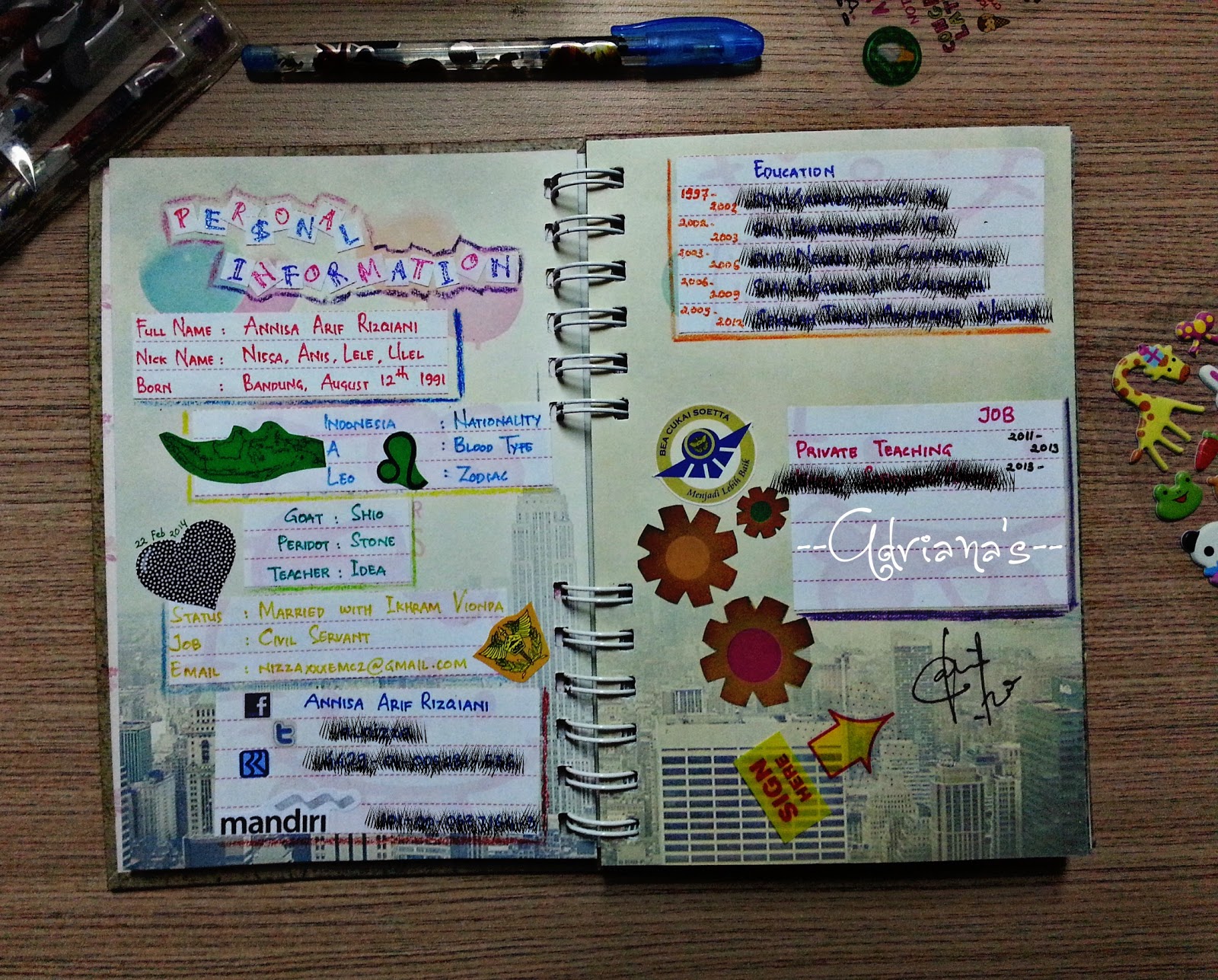 Present For Myself DIY Scrapbook Adriana Lama