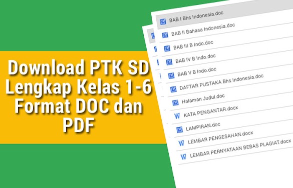 Download Ptk Sd Lengkap Kelas 16 Format Doc Dan Pdf