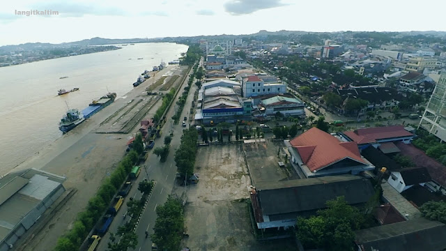 Foto Udara Daerah Utama Pusat Kota Samarinda