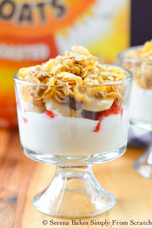 Cereal Breakfast Parfaits with Honey Bunches of Oats® Cereal.