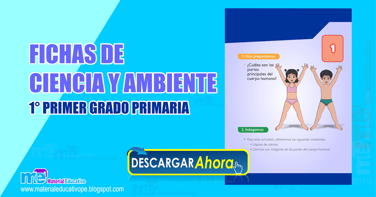FICHAS DE CIENCIA Y AMBIENTE 1° PRIMER GRADO PRIMARIA Materiales