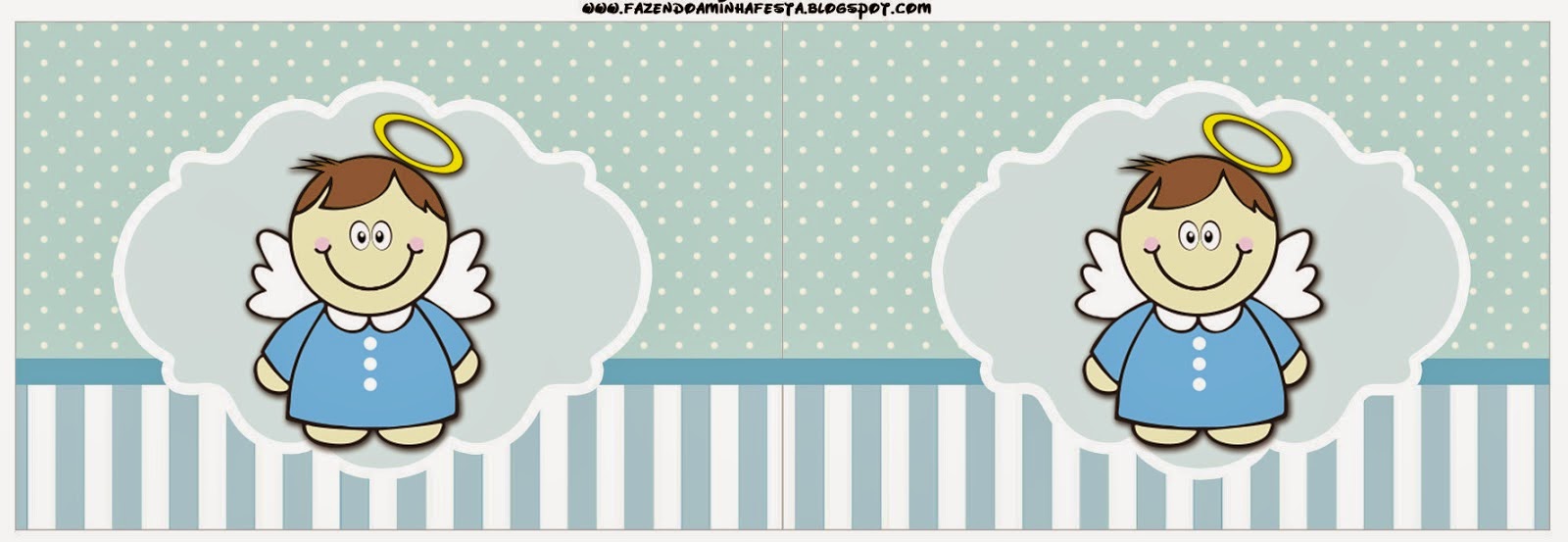Bautismo Angelito Moreno: Imprimibles y Tarjetería para Imprimir Gratis. Banderitas o toppers para cupcakes o para poner en la comida.
