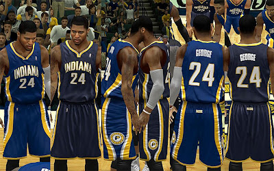 NBA 2K13 Indiana Pacers Jersey Pack NBA2K Mod