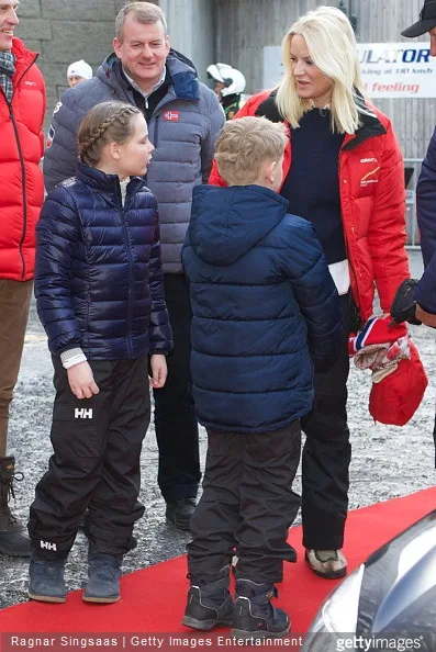 Princess Ingrid Alexandra of Norway, Prince Sverre Magnus of Norway and Crown Princess Mette-Marit of Norway attend the FIS Nordic World Cup