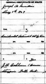 Joseph Desgroseilliers 1927 death registration