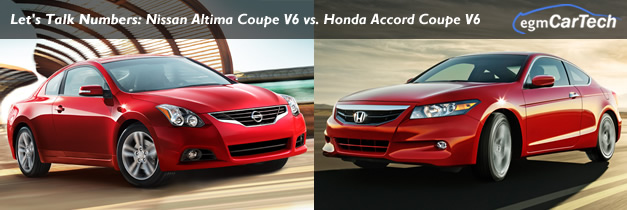 2011 Honda accord coupe versus 2011 nissan altima coupe #7