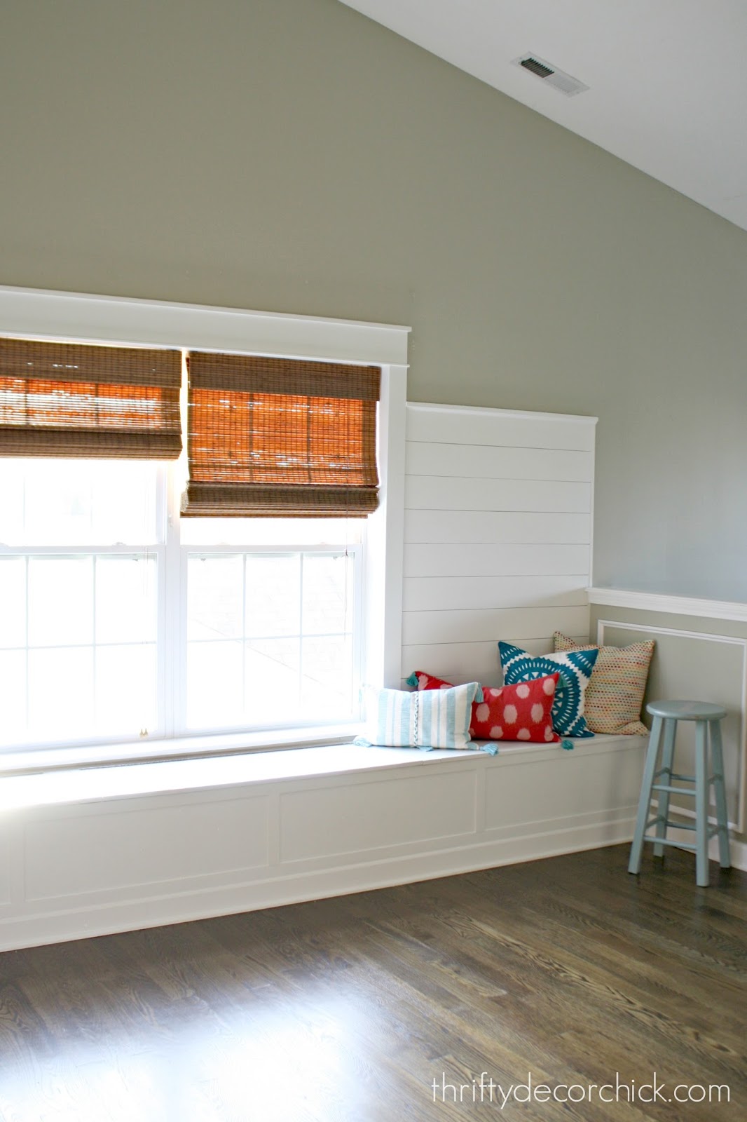 Window seat, ship lap and craftsman trim Thrifty Decor Chick
