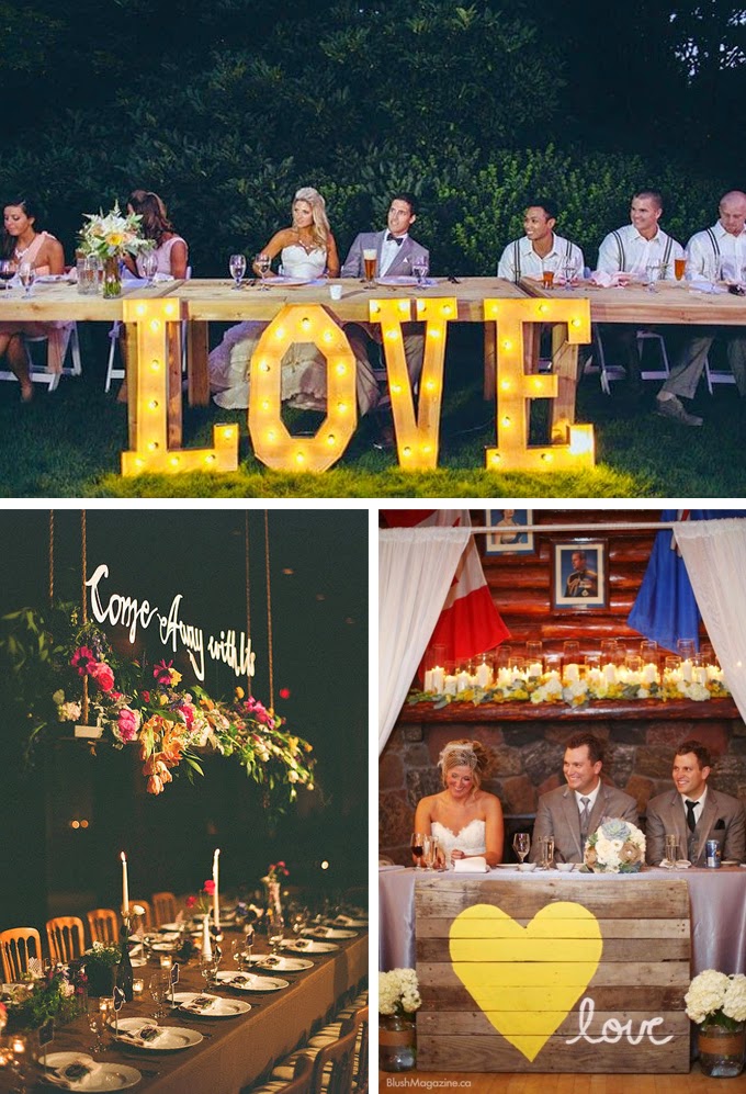 Signage Head Table Wedding Decorations