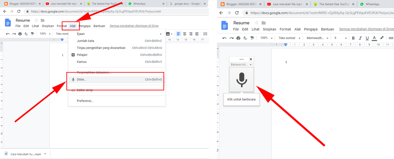 Cara Merubah File Suara Video MP3 Menjadi Teks Menggunakan Google Docs Jagoan Kode
