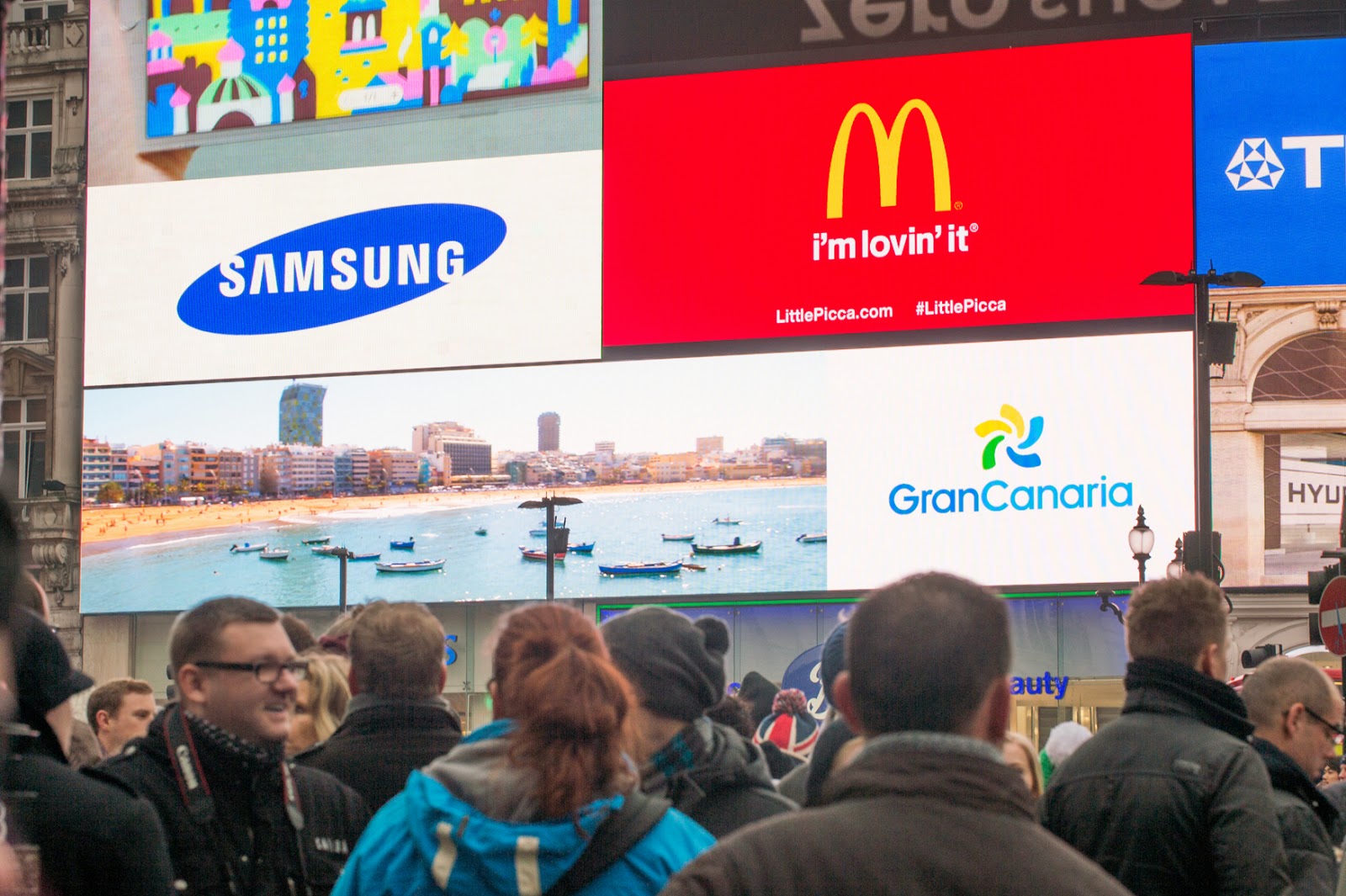 Gran Canaria se promociona en la plaza Piccadilly Circus de Londres. Gran Canaria se promociona en la plaza Piccadilly Circus de Londres.