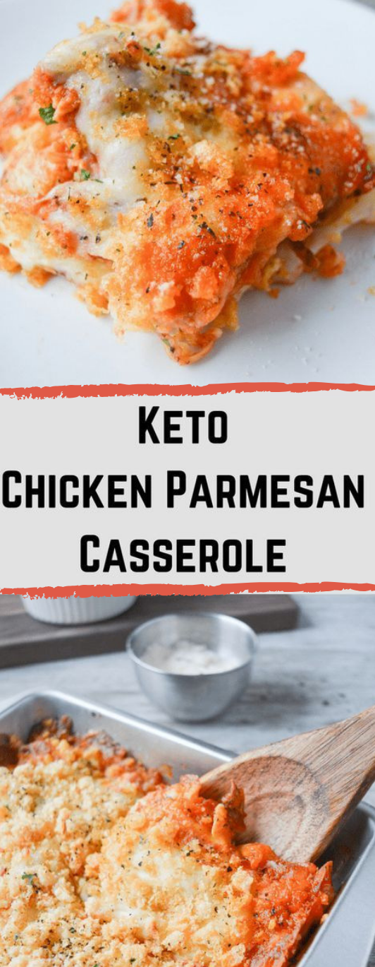 KETO CHICKEN PARMESAN CASSEROLE #keto #parmesan