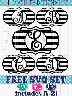 Make It Create Free Cut Files And Printables Free Monogram Svg Set Of Letters